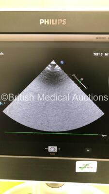 Philips Epiq 5C PureWave Flat Screen Ultrasound Scanner Ref 989605408541 SVC Hardware A.0 Application Software Version 1.4.1.529 with 5 x Transducers/Probes (1 x S12-4,1 x S5-1,1 x S8-3,1 x S5-1 and 1 x D2cwc Pencil Probe) (Powers Up-See Photos for Air S - 15