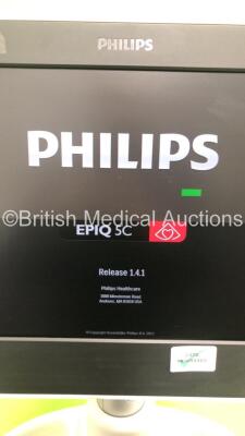 Philips Epiq 5C PureWave Flat Screen Ultrasound Scanner Ref 989605408541 SVC Hardware A.0 Application Software Version 1.4.1.529 with 5 x Transducers/Probes (1 x S12-4,1 x S5-1,1 x S8-3,1 x S5-1 and 1 x D2cwc Pencil Probe) (Powers Up-See Photos for Air S - 20