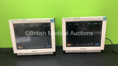 2 x Philips IntelliVue MP70 Touch Screen Patient Monitors Software Version L.01.21 - J.10.54 *Mfd 01-2007 - 09-2007* (Both Power Up) * DE61751934 - DE73160507*