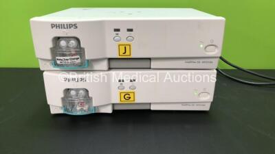 2 x Philips Intellivue G5 M1019A Gas Modules with Water Trap (Both Power Up) *ASDJ-0050 - ASBA-0019*