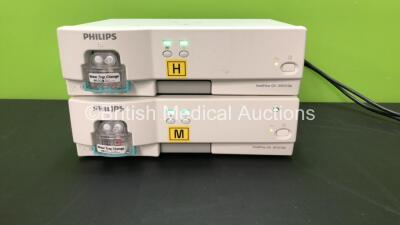 2 x Philips Intellivue G5 M1019A Gas Modules with Water Trap (Both Power Up) *ASCN-0031 - ASDJ-0180*