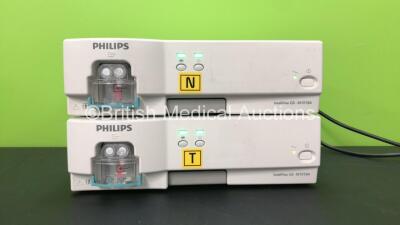 2 x Philips Intellivue G5 M1019A Gas Modules with Water Trap (Both Power Up) *ASDJ-0169 - ASDJ-0042*