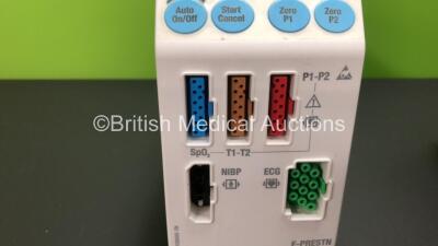 Datex Ohmeda Type F-CM1-05 Compact Anaesthesia Monitor *Mfd 2009* with 1 x GE E-PRESTN - 00 Module Including ECG, SpO2, NIBP, T1 and T2 Options *Mfd 2009* (Powers Up) - 6