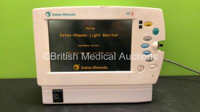 Datex Ohmeda Light Patient Monitor Including ECG, CO2, SpO2, NIBP, P1, P2 and T Options with 2 x Datex Ohmeda Ref 896895 Batteries (Powers Up with Damage Casing and Missing Printer Cover when Tested with Stock Power Supply-Power Supply Not Included) *Mfd 