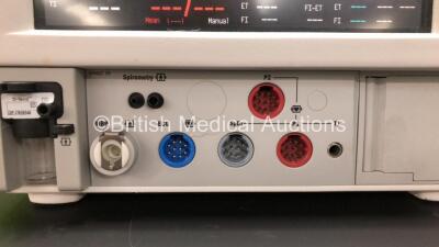 Datex Ohmeda Cardiocap 5 Anaesthesia Monitor Including SpO2, P1, P2 NIBP, T1 and T2 Options with D-fend Water Trap *Mfd 09-2002* (Powers Up) * FBUE01769* - 2