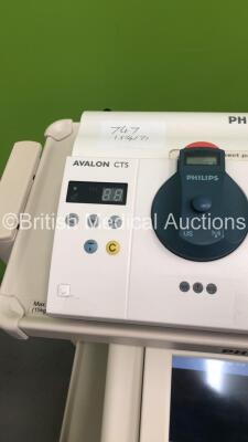 Philips Avalon FM30 Fetal Monitor with 4 x US Transducers,2 x TOCO + Transducers,1 x Philips Avalon CTS Wireless Transducer System with 2 x US Transducers and 1 x TOCO Transducer (Powers Up) - 4