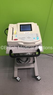 GE MAC 1200ST ECG Machine on Stand with 1 x 10-Lead ECG Lead (Powers Up) * SN 550046965 * * Mfd 2008 *