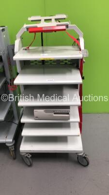 2 x Stryker Stack Trolleys with Sony Color Video Printer - 2