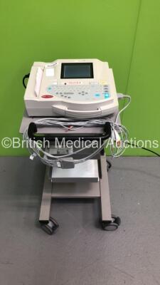 GE MAC 1200ST ECG Machine on Stand with 1 x 10-Lead ECG Lead (Powers Up) * SN 550048970 * * Mfd 2009 *