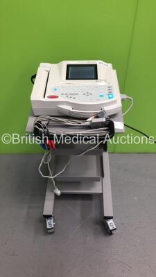 GE MAC 1200ST ECG Machine on Stand with 1 x 10-Lead ECG Lead (Powers Up) * SN 550046966 * * Mfd 2008 *