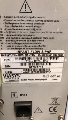 Viasys Infant Flow SiPAP Part No 342-CFG-002 on Stand with Hoses (Powers Up) - 3