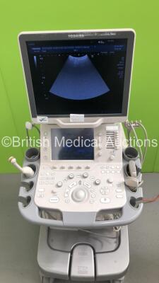 Toshiba Aplio 500 TUS-A500 Flat Screen Ultrasound Scanner *S/N T1F1485553* **Mfd 08/2014** Software Version AB_V4.00*R316 with 3 x Transducers / Probes (PVT-674BT *Mfd 05/2014* / PVT-375BT *Mfd 07/2018* and PVT-661VT *Mfd 12/2012*) and Sony UP-D897 Digita - 2