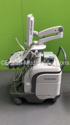 Toshiba Aplio 500 TUS-A500 Flat Screen Ultrasound Scanner *S/N T1F1485553* **Mfd 08/2014** Software Version AB_V4.00*R316 with 3 x Transducers / Probes (PVT-674BT *Mfd 05/2014* / PVT-375BT *Mfd 07/2018* and PVT-661VT *Mfd 12/2012*) and Sony UP-D897 Digita - 16