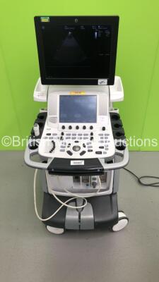 GE Vivid E9 Flat Screen Ultrasound Scanner *S/N VE94951 * **Mfd 03/2013** Application Software Version 112 Revision 1.7 System Software Version 104.3.6 with 1 x Transducer / Probe (M5S-D Ref GE-3MIX *Mfd 02/2019*) and Sony UP-D897 Digital Graphic Printer 