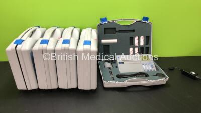 5 x Microlab Spirometers with Accessories and Power Supplies in Carry Cases (All Power Up)