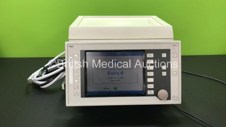 Drager Evita 4 Ventilator Type 8419415 Software Version 04.22 with Hoses-Running Hours 82603 *Mfd 2006 S/N ARXA-0294*