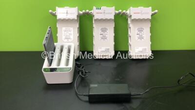 Mixed Lot Including 3 x Medrad Spectris Solaris EP MR Injection System 60721015 Battery Packs and 1 x Fujifilm Li-ion Battery Charger with 1 x Fujifilm 125N100050 Battery and 1 x AC Power Supply (Powers Up) *F007587E / 20161108H00117*