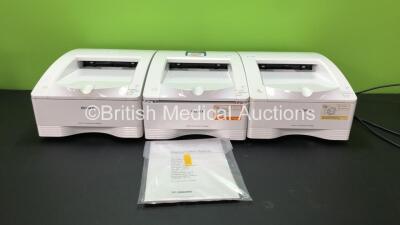 3 x Sony UP-DR80MD Digital Color Printers with 1 x User Manual (All Power Up)