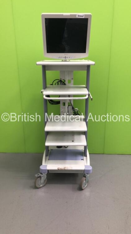 Olympus Stack Trolley with Sony Monitor (Unable to Power Test Due to No Power Supply)