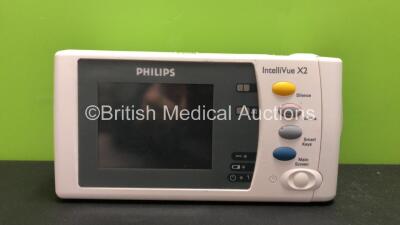 Philips IntelliVue X2 Handheld Patient Monitor Including ECG, SpO2, NBP, Temp, and Press Options with 1 x Battery *Mfd 05/2008* (No Power when Tested with Stock Battery)