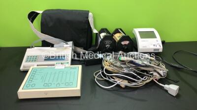 Mixed Lot Including 1 x Vitalograph Alpha Spirometer with 1 x AC Power Supply (Powers Up) 2 x Vitalograph 1L Calibration Syringes, 1 x Siemens Clinitek Status Analyzer (No Power when Tested with Stock Power Supply-Power Supply Not Included) *FS0111158 - F