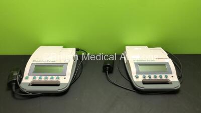 2 x Diagnostic Ultrasound Bladder Scan Model BVI 3000 Bladder Scanners with 2 x Probes and 2 x Batteries (Both Power Up, 1 with Calibration Message-See Photo)