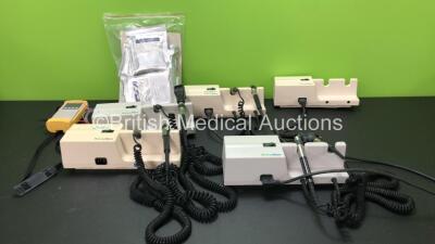 Mixed Lot Including 1 x Nellcor NPB-40 Handheld Pulse Oximeter with 1 x SpO2 Finger Sensor (Untested Due to Possible Flat Batteries) 5 x Welch Allyn Wall Mounted Ophthalmoscopes with 4 x Attachments (3 Power Up, 2 No Power 1 with Damaged Cable-See Photo) 