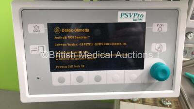 Datex-Ohmeda Aestiva/5 Anaesthesia Machine with Datex-Ohmeda 7900 SmartVent Software Version 4.8PSVPro, Oxygen Mixer, Absorber, Bellows, Hoses, Datex-Ohmeda Patient Monitor, Datex-Ohmeda Module Rack with MultiParameter Module Including NIBP, P1, P2, T1, T - 2