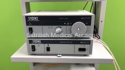 Stack Trolley with Sony Monitor, Storz 20135 20 Xenon Nova Light Source, Storz 202320 20 telecam DX pal Camera Control Unit (Power Up) *S/N 2011339* - 4