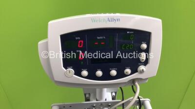 Welch Allyn 53NT0 Vital Signs Monitor on Stand with BP Hose and Cuff (Powers Up) - 2