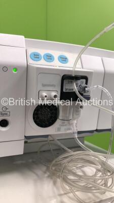 Datex-Ohmeda Aestiva/5 Anaesthesia Machine with Datex-Ohmeda 7900 SmartVent Software Version 4.8PSVPro, Oxygen Mixer, Absorber, Bellows, Hoses, Datex-Ohmeda B650 Patient Monitor, Datex-Ohmeda Module Rack with MultiParameter Module Including NIBP, P1, P2, - 8