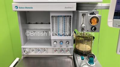 Datex-Ohmeda Aestiva/5 Anaesthesia Machine with Datex-Ohmeda 7900 SmartVent Software Version 4.8PSVPro, Oxygen Mixer, Absorber, Bellows, Hoses, Datex-Ohmeda B650 Patient Monitor, Datex-Ohmeda Module Rack with MultiParameter Module Including NIBP, P1, P2, - 9