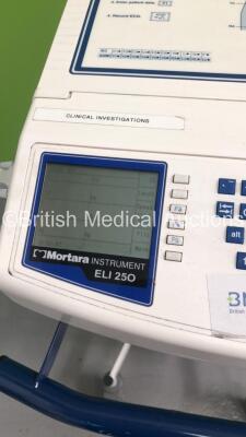 Mortara Instrument ELI 250 ECG Machine on Stand with 1 x 10-Lead ECG Lead (Powers Up) - 3