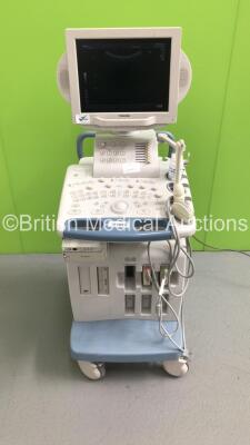 Toshiba Nemio XG SSA-580A Flat Screen Ultrasound Scanner *S/N E3C06Z3140* **Mfd 12/2006* with 2 x Transducers / Probes (PVM-651VT *Mfd 12/2013* and PVM-375AT *Mfd 12/2016*) and Mitsubishi P93 Printer (Powers Up - Small Marks to Trims)