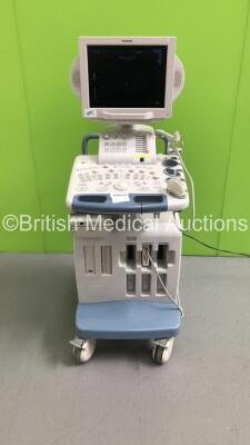 Toshiba Nemio XG SSA-580A Flat Screen Ultrasound Scanner *S/N E2E0924755* **Mfd 02/2009** with 1 x Transducer / Probe (PVM-375AT *Mfd 07/2017* - Damage to Cable) and Mitsubishi P93 Printer (Powers Up - Marks on Trims)