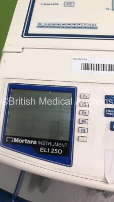 Mortara Instrument ELI 250 ECG Machine on Stand with 1 x 10-Lead ECG Lead (Powers Up) - 3