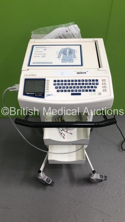 Mortara Instrument ELI 250 ECG Machine on Stand with 1 x 10-Lead ECG Lead (Powers Up)