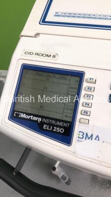 Mortara Instrument ELI 250 ECG Machine on Stand with 1 x 10-Lead ECG Lead (Powers Up) - 3