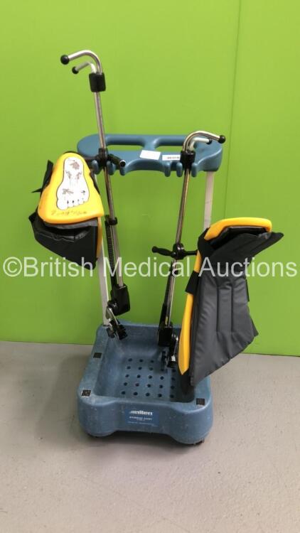 Allen Medical Stirrup Cart with 2 x Yellofins Operating Table Leg Splints/Stirrups