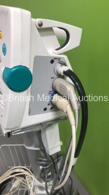 2 x Datex-Ohmeda S/5 Patient Monitors on Stands with NIBP,SpO2 and ECG+Resp Options,2 x BP Hoses,2 x SpO2 Finger Sensors and 2 x 3-Lead ECG Cables (Both Power Up) - 5