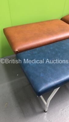 1 x Static Patient Examination Couch and 1 x Nesbit Evans Hydraulic Patient Examination Couch (Hydraulics Tested Working-1 x Rip in Cushion-See Photos) - 3