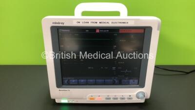 Mindray BeneView T5 Patient Monitor with 1 x Mindray 115-010755-00 Module and 1 x Mindray 6800-30-50501 Gas Module (Powers Up) *Mfd- 04/2011* **S/N CM-14117002**