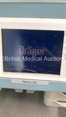 Drager Isolette 8000 Infant Incubator Version 4.00 with Mattress (Powers Up) - 2