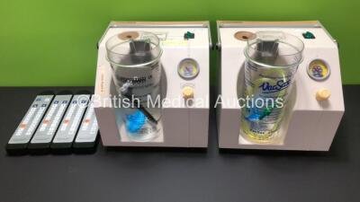 Mixed Lot Including 2 x Eschmann VP25 Suction Units with Cups (Both Power Up) and 4 x Maquet Operating Table Controllers