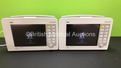 2 x Drager Infinity Delta Patient Monitors Software Version VF8.2-W *Mfd Both 2008* (Both Power Up with Stock Supply - Not Included) *6000488574 - 6000491374*