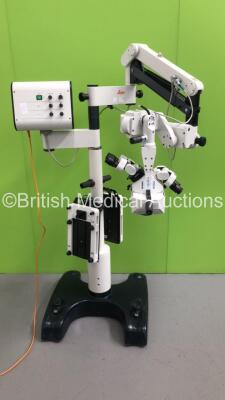 Leica M680 Dual Operated Surgical Microscope with 4 x 10x/21 Eyepieces,1 x F=200mm Lens,1 x Leica 2 Binoculars and 2 x Footswitches (Powers Up with No Bulb)