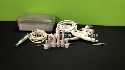 3 x Ethicon Ultracision Harmonic Scalpel Handpieces with Attachments in Sterilization Tray