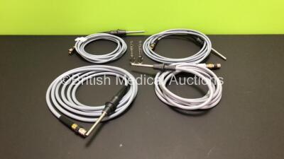 4 x Olympus WA03200A S Light Source Cables with Olympus 23w-0056 Connectors