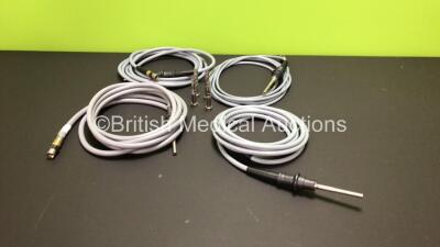 4 x Olympus WA03200A S Light Source Cables with Olympus 23w-0056 Connectors