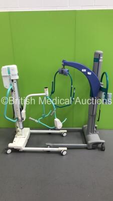 1 x Arjo Electric Patient Hoist with Controller and 1 x Arjo Maxi Move Electric Patient Hoist with Controller (Unable to Test Due to No Batteries)